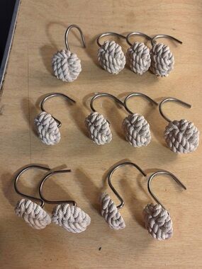 Better Homes And Gardens Cream Rope Knot Shower Hooks - Set of 12